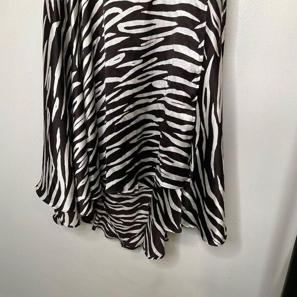 Ganni Zebra Print Silk Blend Wrap Skirt - Picture 8 of 12